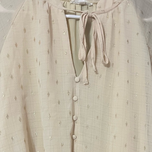 Cream blouse with gold detailing! ✨ - Picture 6 of 6
